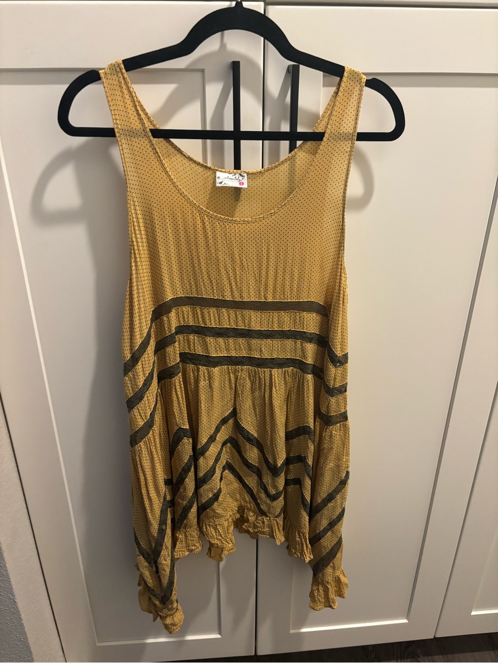 FREE PEOPLE yellow sheer dress